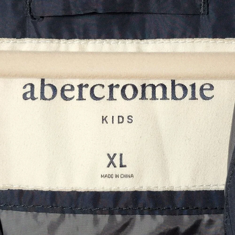 Abercrombie Kids Boys Blue Down Filled Puffer Jacket XL Preppy Winter